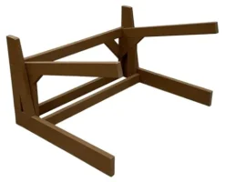 Log Kayak Rack Recycled Poly Kayak Rack Weatherproof Storage System Nutmeg Brown