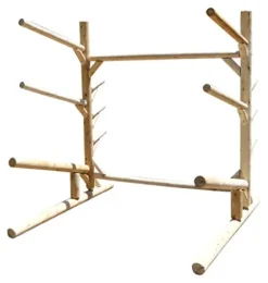 Log Kayak Rack Sunfish Sailboat and Canoe/Kayak Boom Rack Unfinished