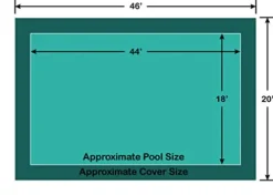 Loop – Loc 18′ x 44′ Rectangle Loop-Loc II Super Dense Mesh In-Ground Pool Safety Cover Green