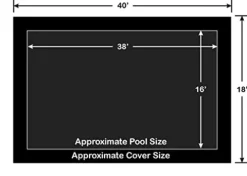 Loop – Loc 16′ x 38′ Rectangle Loop-Loc II Black Super Dense Mesh In-Ground Pool Safety Cover Black
