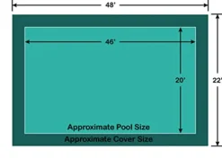 Loop – Loc 20′ x 46′ Rectangle Ultra-Loc III Solid Green In-Ground Pool Safety Cover Green