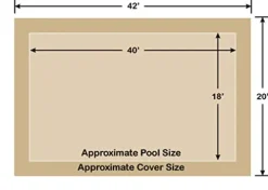 Loop – Loc 18′ x 40′ Rectangle Ultra-Loc III Solid In-Ground Pool Safety Cover Tan