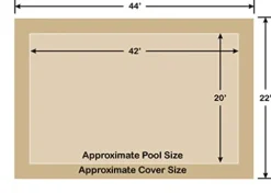 Loop – Loc 20′ x 42′ Rectangle Ultra-Loc III Solid In-Ground Pool Safety Cover Tan