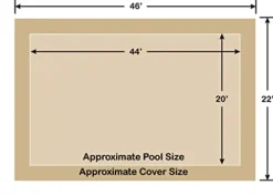 Loop – Loc 20′ x 44′ Rectangle Ultra-Loc III Solid In-Ground Pool Safety Cover Tan