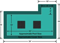 Loop – Loc 16′ x 32′ Rectangle Ultra-Loc III Solid In-Ground Pool Safety Cover Green