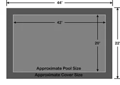 Loop – Loc 20′ x 42′ Ultra-Loc III Solid Gray In-Ground Pool Safety Cover
