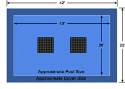 Loop – Loc Rectangle Ultra-Loc III Solid Blue In-Ground Pool Safety Cover