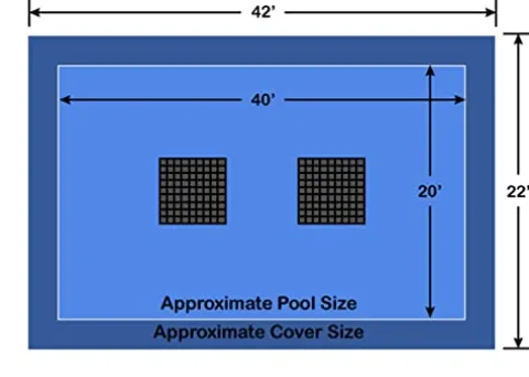 Loop – Loc Rectangle Ultra-Loc III Solid Blue In-Ground Pool Safety Cover