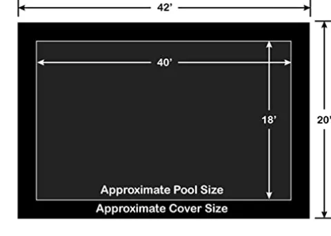 Loop-Loc 18′ x 40′ Rectangle Black Super Dense Mesh Pool Safety Cover