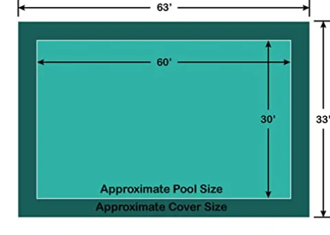 Loop-Loc 30′ x 60′ Rectangle Loop-Loc II Super Dense Mesh In-Ground Pool Safety Cover Green