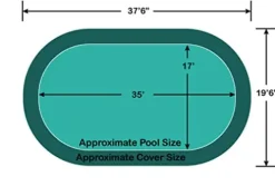 Loop-Loc 17′ X 35′ Super Dense Mesh In-Ground Pool Safety Cover Green