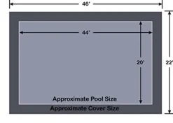 Loop-Loc Aqua-Xtreme Mesh 20′ x 44′ Rectangle Pool Safety Cover Steel Gray