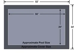 Loop-Loc Aqua-Xtreme Mesh Rectangle Pool Safety Cover Steel Gray