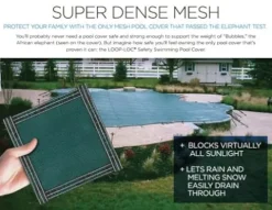 Loop-Loc Rectangle Safety Pool Cover Green