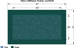 Loop-Loc Rectangle Super Mesh Pool Safety Cover 25′ x 45′ Green
