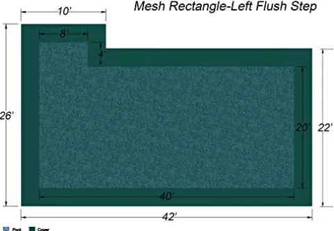 Loop-Loc Rectangle Super Mesh In-Ground Pool Safety Cover Green