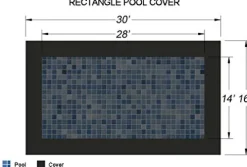 Loop-Loc Safety Swimming Pool Cover 14×28 Rectangle Super Dense II Mesh Black