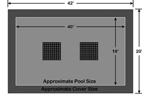 Loop-Loc Ultra-Loc III Gray Pool Safety Cover 18′ x 40′