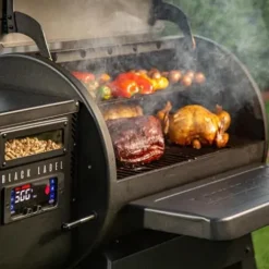 Louisiana Grills 1000 Black Label Series Portable Outdoor Bluetooth Pellet Grill Black