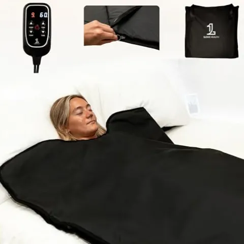 1Love Sauna Blanket Pro Far Infrared with Amethyst Crystals Black