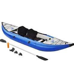 Loyaltaling Inflatable Whitewater Fishing Kayak Set Blue