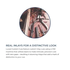 LUCASI Custom 58″ Sneaky Pete Pool Cue with Upgraded Low Deflection Shaft, Birdseye Maple Natural