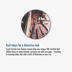 LUCASI Custom LZC26 Pool Cue Stick 12.75mm Shaft Uni-loc Soft Case