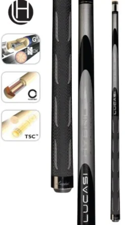 Lucasi Hybrid Black Metallic Silver Sport G5 Grip
