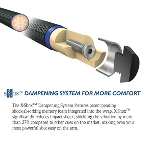 Lucasi Hybrid LHT88 Thorsten Hohmann Cue with Zero Flex Slim Technology Shaft Black 18-Ounce