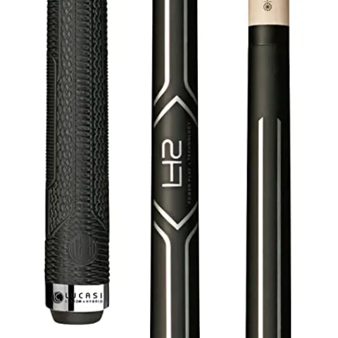 LUCASI LHC14 Pool Cue Stick Matte Black Metallic Silver Uni-loc Kamui Soft