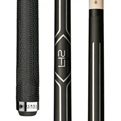 LUCASI LHC14-19K Pool Cue Stick Matte Black and Metallic Silver Uni-loc Kamui Soft Black