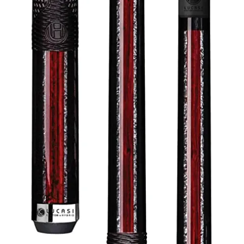 LUCASI LP15 Cue Midnight Black Cocobolo/Silver Inlay Pinnacle Carbon Fiber Shaft