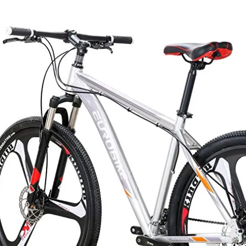 LZBIKE Aluminum Alloy Mountain Bike 21 Speed Shock Absorption Silver