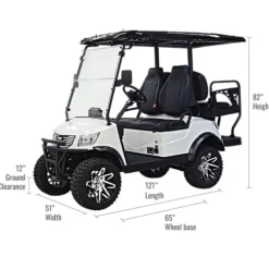 M MASSIMO MOTOR Electric Golf Cart Red