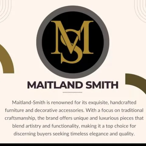 Maitland-Smith Miniature Chippendale Chairs Ornament Brass & Leather Multicolor
