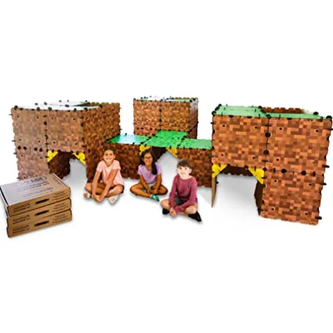 Make-A-Fort Minecraft Explorer Kit 3 Pack Brown