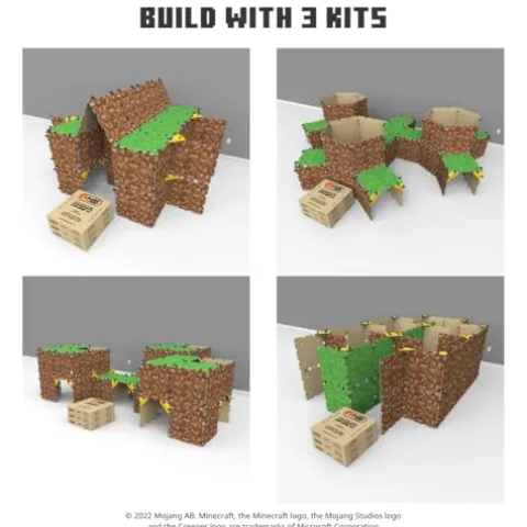 Make-A-Fort Minecraft Explorer Kit 3 Pack Brown