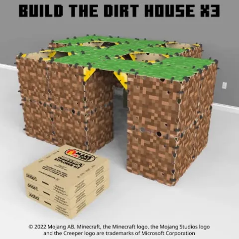 Make-A-Fort Minecraft Explorer Kit 3 Pack Brown