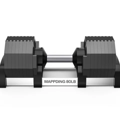 Mappding Adjustable Dumbbell Pair 80 lbs Black-Pair