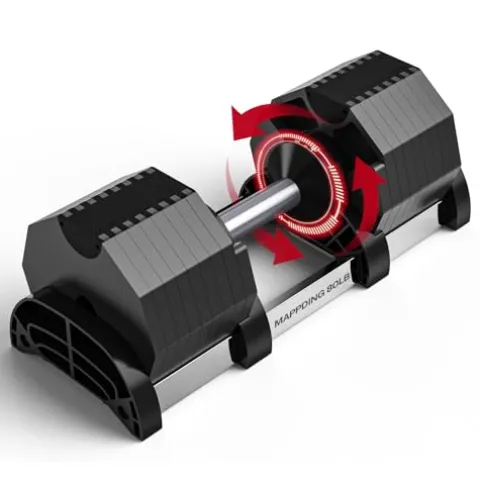 Mappding Adjustable Dumbbell Pair 80 lbs Black-Pair