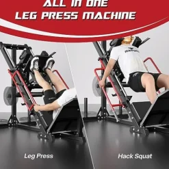 Mappding Leg Press Hack Squat Machine Red