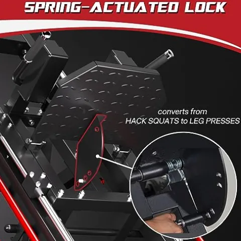 Mappding Leg Press Hack Squat Machine Red