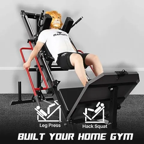 Mappding Leg Press Hack Squat Machine Red