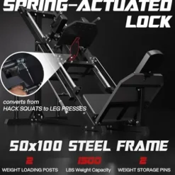 Mappding Leg Press Hack Squat Machine Black