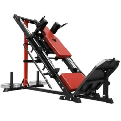 Mappding Leg Press Hack Squat Machine with Linear Bearing Red Cushion