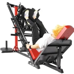 Mappding Leg Press Machine Hack Squat Equipment with Red Cushion