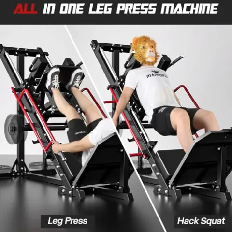 Mappding Leg Press Machine Hack Squat Equipment Red