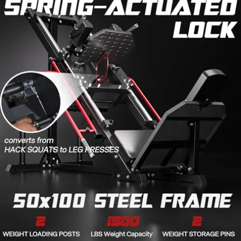 Mappding Leg Press Machine Hack Squat Equipment Red
