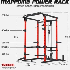 Mappding Power Cage Multi-Functional Power Rack Q2 Red