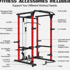 Mappding Power Cage Multi-Functional Power Rack Q2 Red